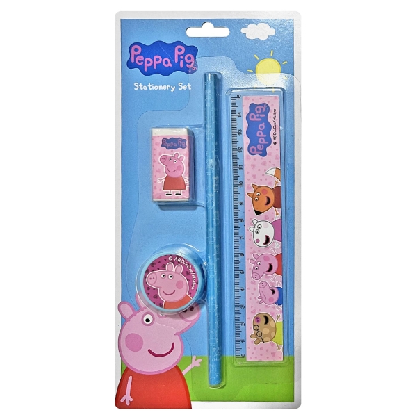 PEPPA PIG Σχολικό σετ με χάρακα 23x11cm